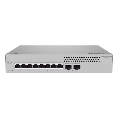 HUAWEI - Switch de Acceso Administrable Capa 2 / 8 Puertos Gigabit / 2 Puertos SFP 1/2.5 Gbps / 26 Gbit/s Non-Blocking / Sin Ventiladores / Gestión en la Nube