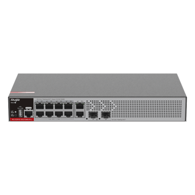 RUIJIE - Switch PoE+ Administrable L2+ / 8 Puertos PoE+ Gigabit / 2 Uplink SFP 2.5G / 125W PoE / 30Gbps / 1U