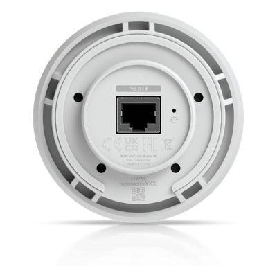 UBIQUITI - Cámara Bala IP / 4K 8 Megapixel / Sensor 1/1.8 pulgadas / IR 30 m (98.4 ft) / AI Multi-TOPS / Campo de Visión 134.1° / IP66 IK04 / PoE