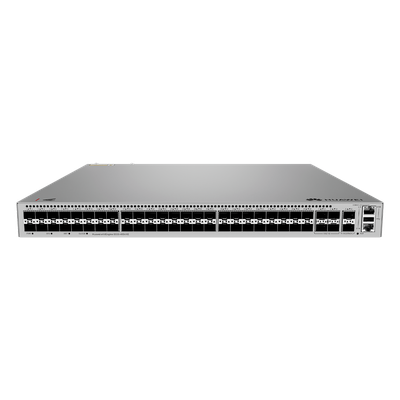 HUAWEI - Switch Core Capa 3 / 48 Puertos GE SFP / 4 Puertos 10GE SFP+ Uplink / 2 Puertos 10GE SFP+ Stacking / Ruteo Dinámico / 224 Gbps