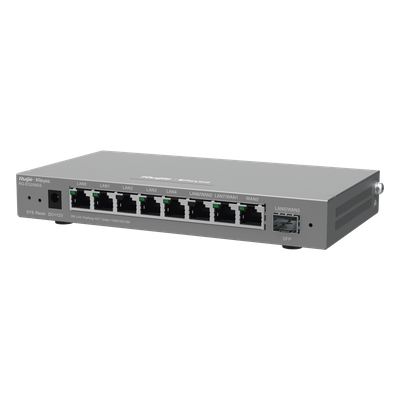 RUIJIE - Router Balanceador / 4 Servicios WAN / SD-WAN 80 Mbps / 600 Mbps Rendimiento / 200 Clientes / 16 VLAN / Montaje Rack