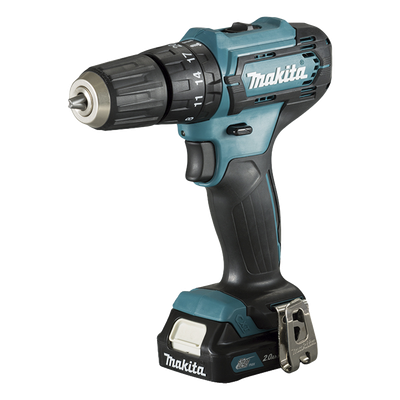 MAKITA - Taladro Combinado / 12V CXT / 2 Velocidades 0-1700/450 RPM / Portabrocas 1.5-13 mm / 2 Baterías 2.0Ah / Cargador Rápido / Maletín