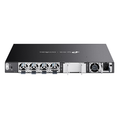 TP-LINK - Switch L3 Gestionable PoE+ / 24 Puertos Gigabit / 4 Slots 10G SFP+ / Stacking 80 Gbps / PoE 720W / Redundancia N+1