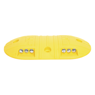 ACCESSPRO - Boya Vial / Plástico Duradero / 20 Toneladas / LED Reflejantes / 4 Orificios / 8.7 x 4.7 x 1 pulgadas