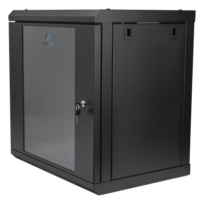 LINKEDPRO - Gabinete de Pared / 12U / 19" / 455 mm Profundidad / Cristal Templado / 80 kg Carga / 1.99 x 2.04 x 1.57 pies