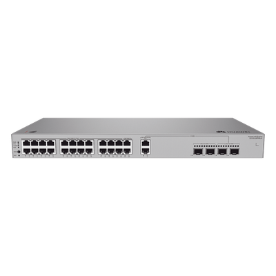 HUAWEI - Switch PoE Administrable Capa 3 / 24 Puertos Gigabit (22 PoE) / 2 Puertos 2.5GE PoE / 2 Puertos SFP+ 10GE / 400W PoE / 98 Gbps / iStack