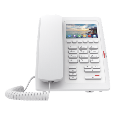 FANVIL - Teléfono IP WiFi para Hotelería / Pantalla LCD 3.5" Color / 6 Teclas Programables Hotline / PoE 802.3af / WiFi 2.4GHz / Audio HD Opus / Decodificación Video H.264 1080p