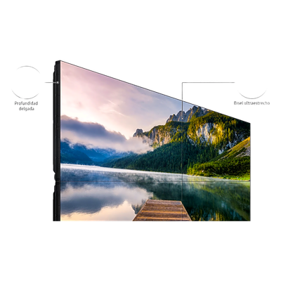 SAMSUNG ELECTRONICS - Kit Video Wall LCD 3x3 / 55" Full HD / 500 nits / 24/7 / Bisel 2.3mm / 164" diagonal / Montaje Peerless