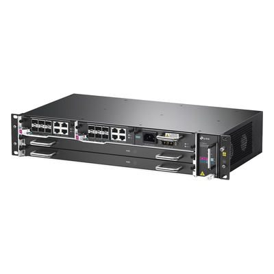 TP-LINK - OLT Modular GPON / 4096 ONUs / 6 SFP+ 10G y 2 RJ45 Uplink / Fuente Redundante AC/DC / Cloud