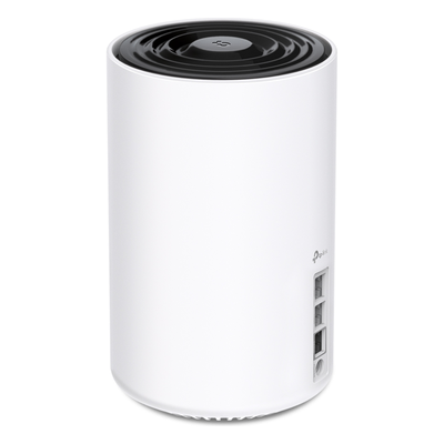 TP-LINK - Router Inalámbrico MESH Interior / Wi-Fi 6E AX5400 Mbps / Triple Banda / 1 Puerto 2.5G WAN/LAN / 2 Puertos 1G WAN/LAN / 4 Antenas Internas / App Deco iOS/Android / HomeShield