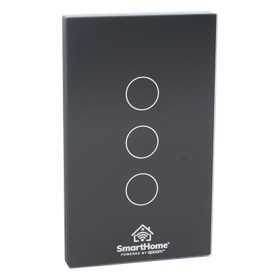 SMARTHOME BY EPCOM - Apagador Inteligente Wi-Fi / 3 Circuitos / 2.4 GHz / 100V-250V / Control por Voz / App Móvil