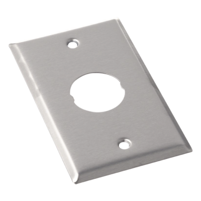 PANDUIT - Placa de Pared Industrial / 1 Puerto / Acero Inoxidable / Montaje Vertical / Superficie Plana