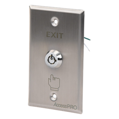 ACCESSPRO - Switch con Llave / Contacto NC/NO / 24 VCD / Acero Inoxidable / 115 x 70 x 34 mm / 0.37 x 0.23 x 0.11 ft