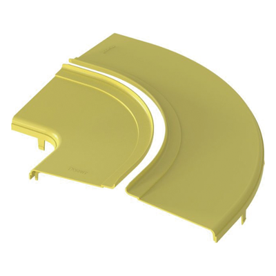 PANDUIT - Tapa para Ángulo Recto Horizontal 90° / Sistema 12x4 / Longitud 456.9 mm / Apertura 3/4" (19 mm) / ABS 94V-0 / Amarillo