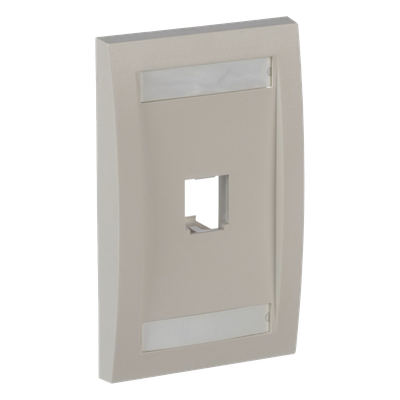 PANDUIT - Placa de Pared Vertical / 1 Puerto Mini-Com / Perfil Ejecutivo Elevado / 2.75 x 4.5 pulg. / Blanco Mate