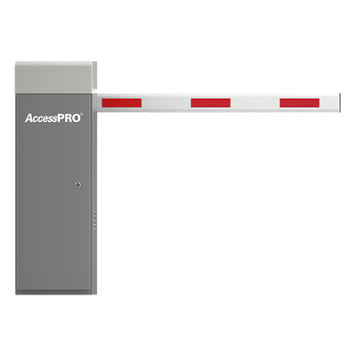 ACCESSPRO - Barrera Vehicular / Motor Brushless / Brazo Telescópico 6 m (19.7 ft) / Apertura 3-6 s / Operación -35°C a 60°C / 110 VAC