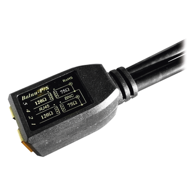 EPCOM - Balun E1 / Adaptador 75 a 120 ohms / Pigtail BNC a RJ45 / 2048 kbps / 0.2 dB pérdida