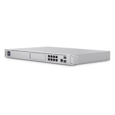 UBIQUITI - Gateway Cloud 10G / Rack 1U / Dual WAN 10G SFP+ y 2.5G RJ45 / Switch PoE 8 Puertos / PoE+ 180W / IDS/IPS 3.5 Gbps / SSD 128 GB / Pantalla Táctil 1.3'