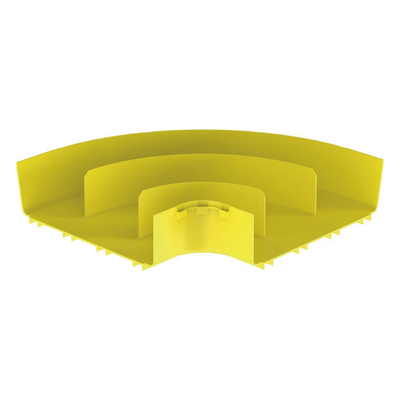 PANDUIT - Ángulo Recto Horizontal / 90° / Para Canaleta 12x4 / Radio de Curvatura 50.8 mm / ABS 94V-0 / Color Amarillo