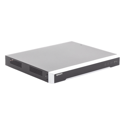 EPCOM PROFESSIONAL - (ACUSENSE / Evita Falsas Alarmas) DVR 4K / 16 Canales TURBOHD + 16 Canales IP / 2 Bahía de Disco Duro / Audio por Coaxitron / Salida de Vídeo en 4K