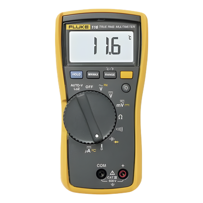FLUKE - Kit HVAC / Multímetro con temperatura integrada / Pinza amperimétrica True RMS 400 A / Detección microamperios / Retroiluminación LED
