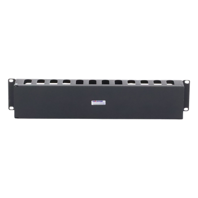 THORSMAN - Organizador de Cables Horizontal / 19" / 2UR / Acero Calibre 18 / Tapa PVC / 2.52' (30.24 in) de Profundidad