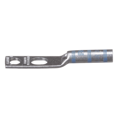 PANDUIT - Zapata de Compresión / Calibre 6 AWG / Doble Barreno 1/4 pulgada (6.4 mm) / Espaciado 0.63 pulgadas / Tambor Largo con Mirilla / Lengüeta Estándar