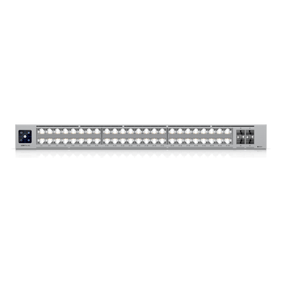 UBIQUITI - Switch Administrable / 48 Puertos / 32 × 10 GbE + 16 × 2.5 GbE / 4 × SFP28 25G / Capa 3 / 920 Gbps / Etherlighting™ / 1U Rack