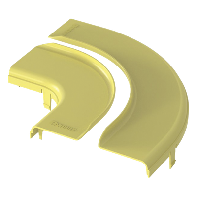 PANDUIT - Tapa para Ángulo Recto Horizontal / 90° / 4x4 pulgadas / Acceso 3/4" (19 mm) / ABS 94V-0 / Amarillo