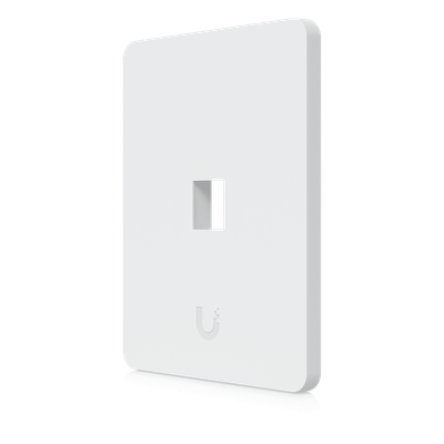 UBIQUITI - Placa Keystone / 1 Puerto / Superficie Pintable / Montaje Vertical / 4 Piezas / Policarbonato y Acero SGCC