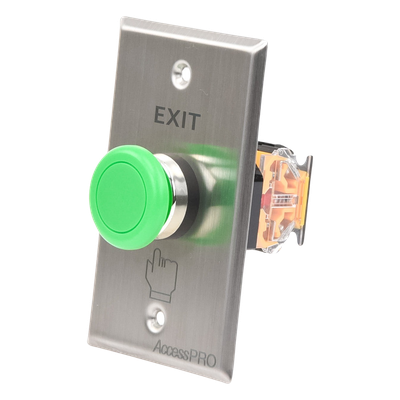 ACCESSPRO - Botón de Salida de Uso Rudo / Contacto NO/NC/COM / Acero Inoxidable / 10A 125-250 VCA / 500,000 Accionamientos / -20°C a 55°C