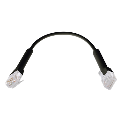 UBIQUITI - Cable Ethernet Cat6 / 22 cm (0.72 ft) / RJ45 / Diámetro ultrafino / Color negro