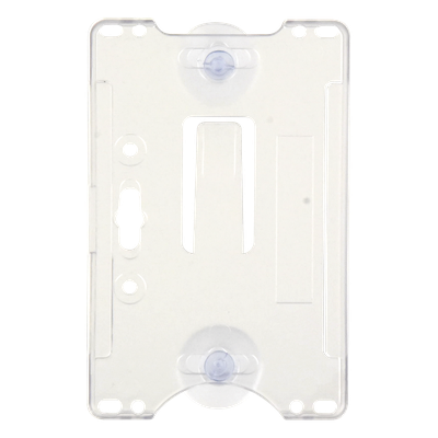 ACCESSPRO - Porta Tarjeta / Plástico ABS Transparente / Formato CR80 / 90 x 57 x 5 mm / Instalación Parabrisas