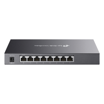 TP-LINK - Switch Administrado Gigabit / 8 Puertos / 16 Gbps Capacidad Switching / 11.90 Mpps / PoE PD / Fanless / Montaje Pared-Escritorio