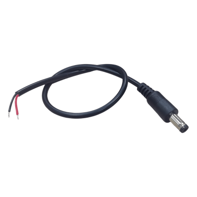 EPCOM POWERLINE - Cable Pigtail DC / Conector Macho 5.5 x 2.1 mm / 30 cm (11.8 in) / Calibre 22AWG / Polarizado / 12 VCC