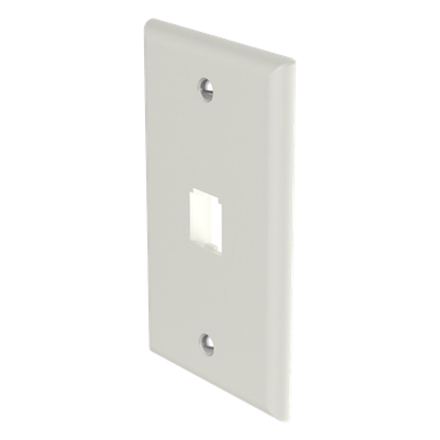 PANDUIT - Placa de Pared Vertical / 1 Puerto Mini-Com / Diseño Plano / 2.75 x 4.5 pulg. / Blanco Mate