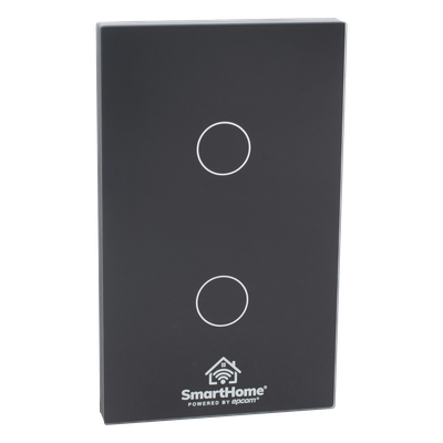 SMARTHOME BY EPCOM - Interruptor Inteligente Wi-Fi / Control de 2 Circuitos / 800 W por Canal / 100-250 V / Wi-Fi 2.4 GHz / Compatible con Asistentes de Voz