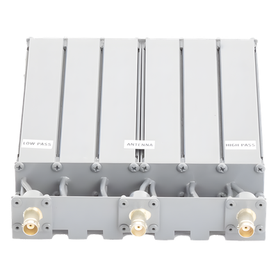 EPCOM INDUSTRIAL - Duplexer / 6 Cavidades / 440-470 MHz / 50 W / 5 MHz Separación / Rechazo de Banda / BNC Hembras / 1.2 dB Pérdida Inserción