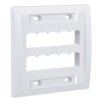 PANDUIT - Placa de Pared Vertical / 10 Puertos Mini-Com / ABS / 4.5 x 4.5 pulg. / Blanco