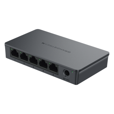 GRANDSTREAM - Switch Gigabit No Administrable / 5 Puertos RJ45 / 10 Gbps Capacidad de Conmutación / Green Ethernet / 0.39 x 0.21 x 0.08 pies
