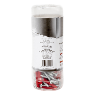 THORSMAN - Kit de Fijación para Concreto / Doble Expansión Multidireccional / Carga 60 kg / 30 Taquetes 1/4" / Rango Térmico -50°C a +80°C