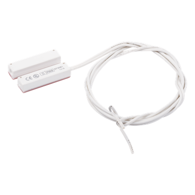 SFIRE - Contacto Magnético Cableado / NC / Gap 13 mm / Cable 45 cm / 12 VCC / 0.5 A / Dimensiones 25 x 6.6 x 4.6 mm