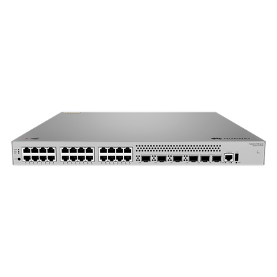 HUAWEI - Switch Core Capa 3 / 24 Puertos Gigabit / 4 Uplink 10GE SFP+ / 2 Stack 10GE SFP+ / Ruteo Dinámico / iStack / Administración Nube
