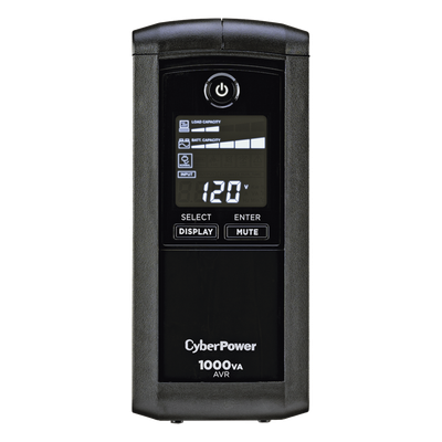 CYBERPOWER - UPS de 1000 VA / 600 W / Topología Línea Interactiva / 9 Tomas NEMA 5-15R / AVR / Pantalla LCD / Supresión 1080 J