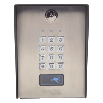 ACCESSPRO - Teclado antivandálico / 3 relevadores / 1,200 usuarios / 50 códigos visitantes / Wiegand / 12-24 VCC