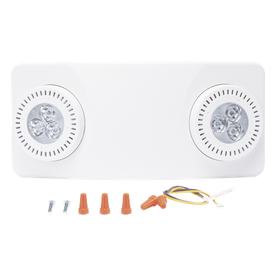SFIRE - Luz de Emergencia LED / 520 Lúmenes / 90 min Autonomía / Cobertura 15.8 m (51.8 ft) / Montaje Pared o Techo / UL 5VA