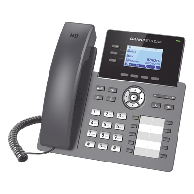 GRANDSTREAM - Teléfono IP / 3 Líneas SIP / 6 Cuentas / 10 Botones BLF / Gigabit Ethernet / Conferencia 5 Participantes / EHS / GDMS