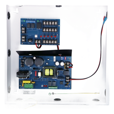 EPCOM POWERLINE - Fuente de Poder con Respaldo / 12VDC @ 10A / 8 Salidas Independientes / Conversión 115VAC a 12-24VDC / Batería 40Ah / Interfaz FACP / Supervisión AC y Batería / Montaje en Pared