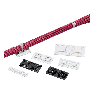 PANDUIT - Base de Montaje para Cinchos / 4 Vías / Exterior / 25.4 mm (1 in) / Adhesivo Acrílico / ABS Resistente UV