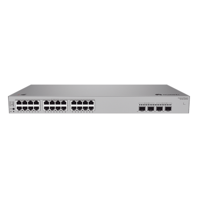 HUAWEI - Switch Administrable / Capa 2+ / 24 Puertos PoE+ Gigabit / 2 SFP 2.5 Gbps / 2 SFP+ 10 Gbps / PoE Perpetuo / 400 W / 1.64 ft x 1.45 ft x 0.14 ft